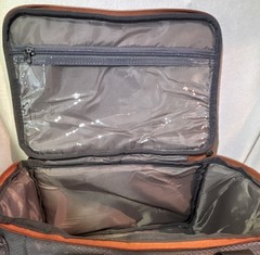 MoiShow Tackle Bag Water-Resistant Polyester 5-Pocket Gray/Brown 20 in