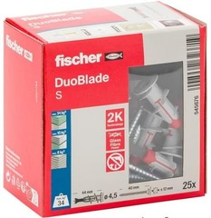 fischer DuoBlade 1-1/2″ (40 mm) Self-Drilling Drywall Anchor with Metal Tip a…