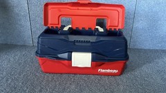 Flambeau “Eagle Claw” Classic Red White & Blue Tackle Box ✅ Excellent Condition