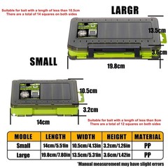Fishing Bait Storage Box PC Case Lure Box Double-Layer Fishing Tackle Organizer