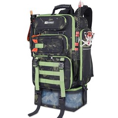 AYAMAYA Fishing Backpack with Cooler, 45L Tackle Backpack with Rod Holders & …