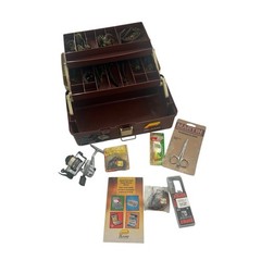 Plano 3200 Tackle Box Brown/Tan Double Trays W/ Extras Vintage Fast Shipping