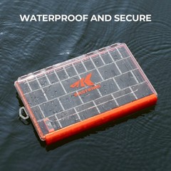 KastKing HyperSeal Waterproof Tackle Box, 3700 (2 Packs), Orange