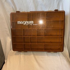 Vintage MAGNUM By PLANO Double Sided Fishing Tackle Box W/ Adjustable Dividers