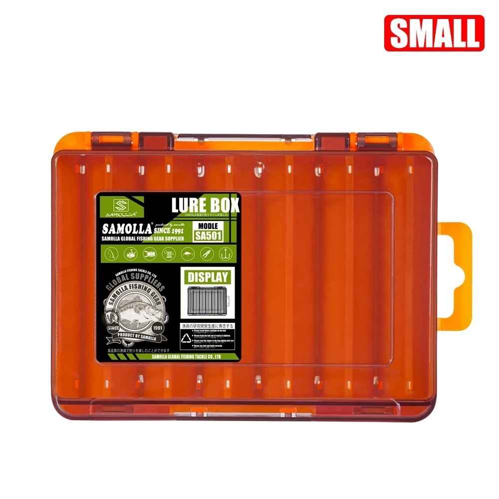 Double-Sided Compact Tackle Box Durable Organizer for Lure Hook Bait Accessories