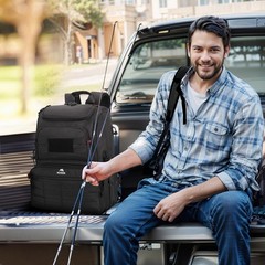 Fishing Backpack with Cooler and Rod Holders Water Resistant Tackle Bag for Men