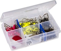 Outdoors Fishing Tackle Box W/ Anti-Rust Dividers 36 Compartments Clear