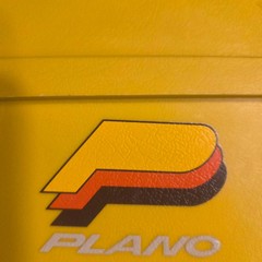 Vtg PLANO Yellow Plastic Fishing Tackle Box 6 Compartments 5.25″x13″ Model 2100