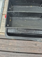Vintage Tackle Box Black Plastic WOODSTREAM Ecko 2-Tray 14″ x 7″