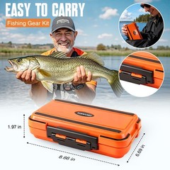 Fishing Accessories Kit Tackle Box Hooks Weights Sinkers Gear Equipment
