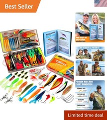 Complete Fishing Gear Tackle Kit – 128 Lures, Hooks & Accessories for Freshwater