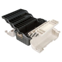 6-Tray Hip Roof Large Tackle Storage Box, Green/Sand