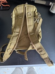 Ghosthorn Fishing Backpack Tackle Sling/Shoulder Bag w/ Rod Holder Green/Brown