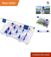 Moistureproof Tackle Box – 11 x 7.25 in, 12 Zerust Dividers for 24 Compartments