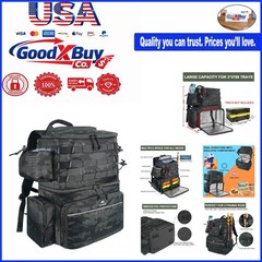 Waterproof Fishing Backpack with Cooler & Rod Holders Large Capacity for Men-…
