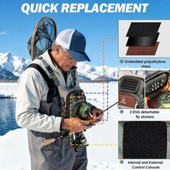 Fly Fishing Chest Pack,Outdoor Waterproof fishing Tackle Chest Bag with Multi…