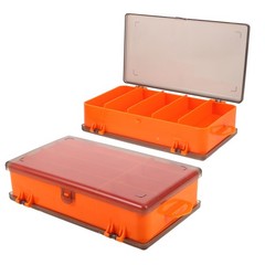 2 Pcs Fish Bait Organizer Double Layer Fishing Lure Boxes Holder Storage