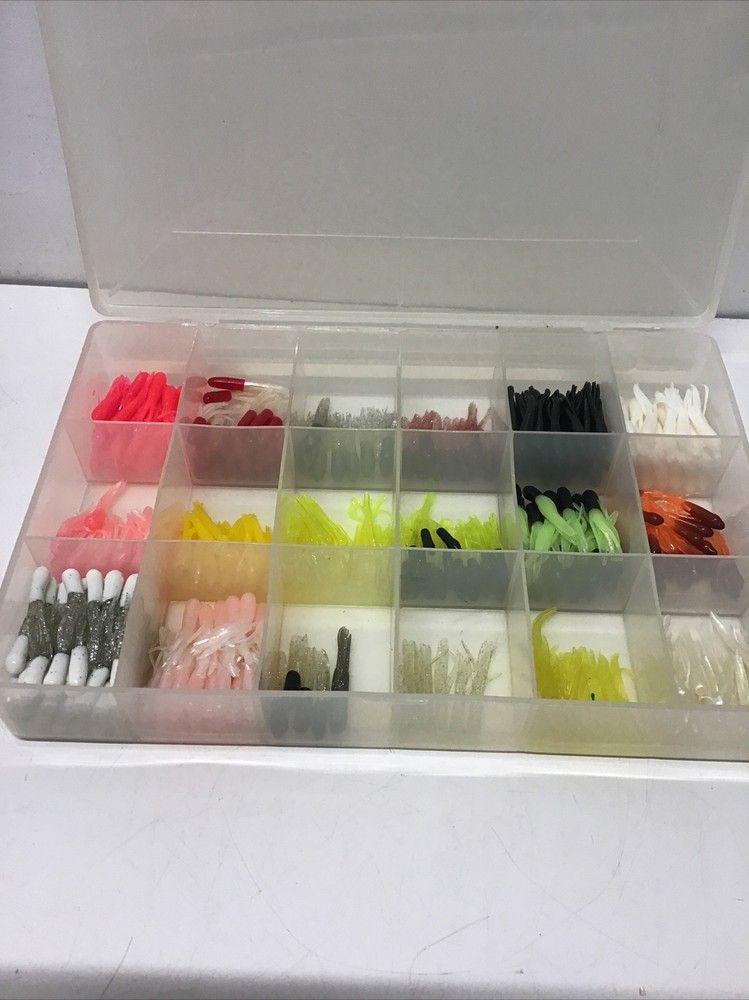 Plano Molding Co. Fishing Tackle Tray 7.25”x11” With Plastic Swim Baits #2
