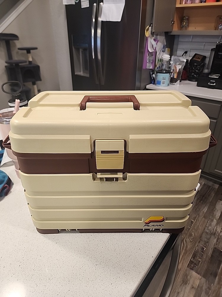 Plano Model 758 Large Tackle Box Storage Fishing 4-drawer Deep top USA Clean