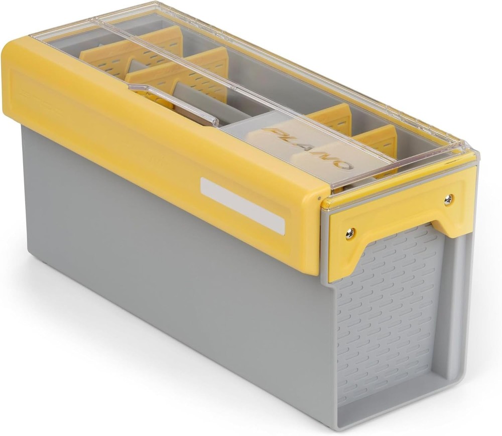 EDGE Premium Spinnerbait Tackle Utility Box Clear & Yellow Rust-Resistant