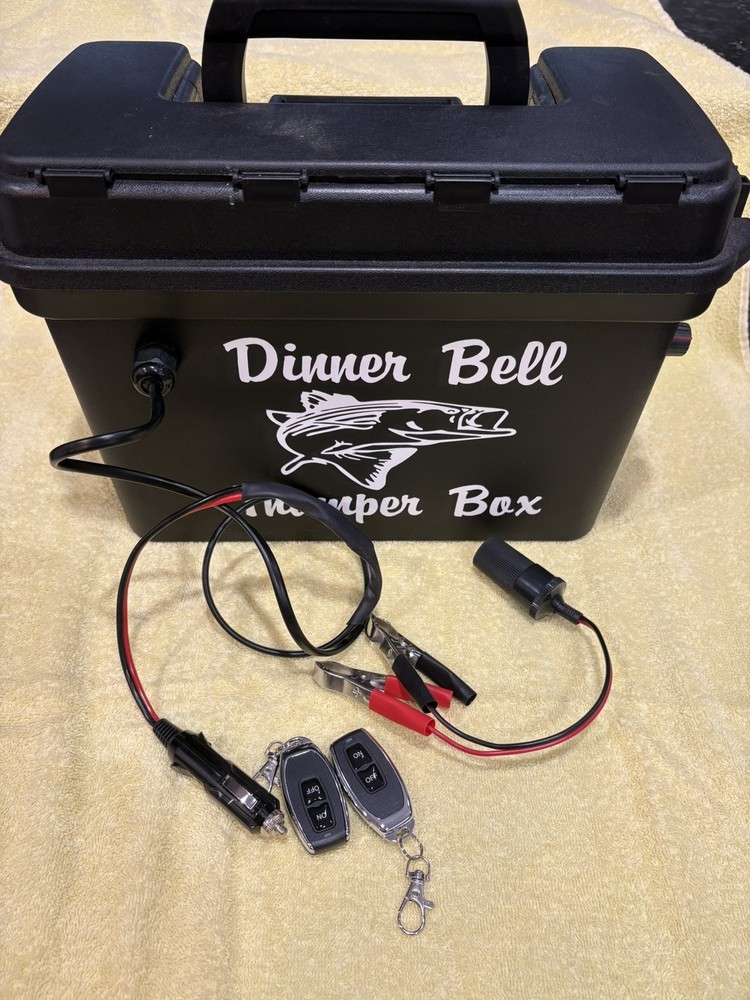 Dinner Bell Thumper Box Fishing Striper, Hybrid, White Bass, Crappie,Catfish