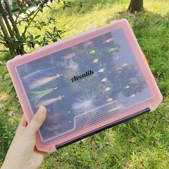 Aventik Fish Tackle Box Slit Foam Case Jig Box Head Hook Spinner Spoon Storage