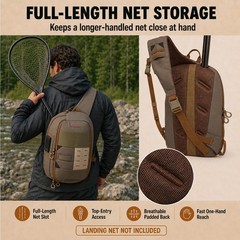 Ussuris Fly Fishing Sling Pack for Wading, Trout and Bass Fishing