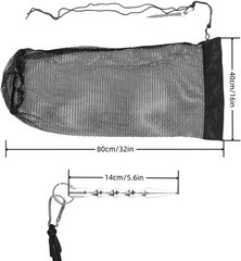 1Pcs Fishing Bag Collapsible Fish Collection Bag Portable Nylon Fishing Net