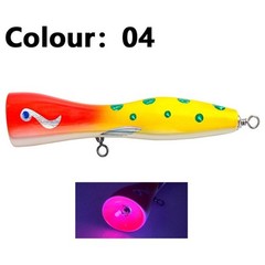 20cm 85g Wooden Popper Lure with Deep Concave Lip for Aggressive Strike