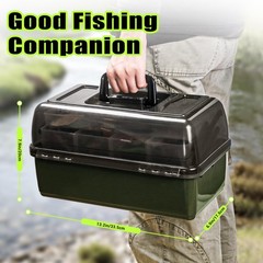 Pvnoocy 4 Layers Fishing Tackle Box 605Pcs Kit with Lures Gripper Hook Remover