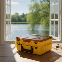 Fishing Tackle Box Portable Double-Layer Tackle Box Heavy-Duty for Fishermen