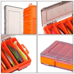Fishing Tackle Box Lure Waterproof Compartments 2 Layer Storage Hard Case Hook