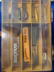 Magnum By Plano 2 Side Vintage Fishing Tackle Box With Lures