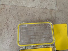 Plano 1460 Waterproof Utility Tackle Box Clear Yellow Case w Insert