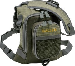 Olive Green Fly Fishing Pack with Zippered Workstation & Multiple Compartments