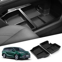 2PCS Center Console Organizer Lower Tray for Toyota Sienna 2021-2026 | 2026