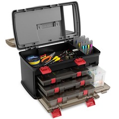 5 Layers Fishing Tackle Box w/ Dividers & Top Storage 3 Removable Utility Boxes