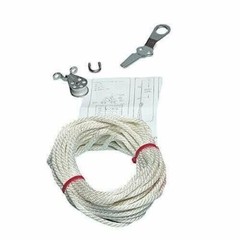 C. Sherman Johnson Spreader Flag Halyard Kit 40 ft Polyester Line Block Cleat