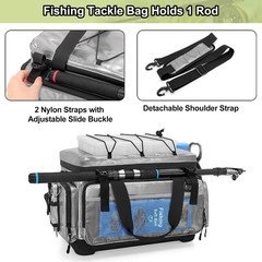 Fishing Tackle Bag with Hard Bottom for 3700/3600/3500 Tackle Box