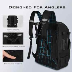 KastKing Karryall Fishing Tackle Backpack with Rod Holder 4 Tackle Cases