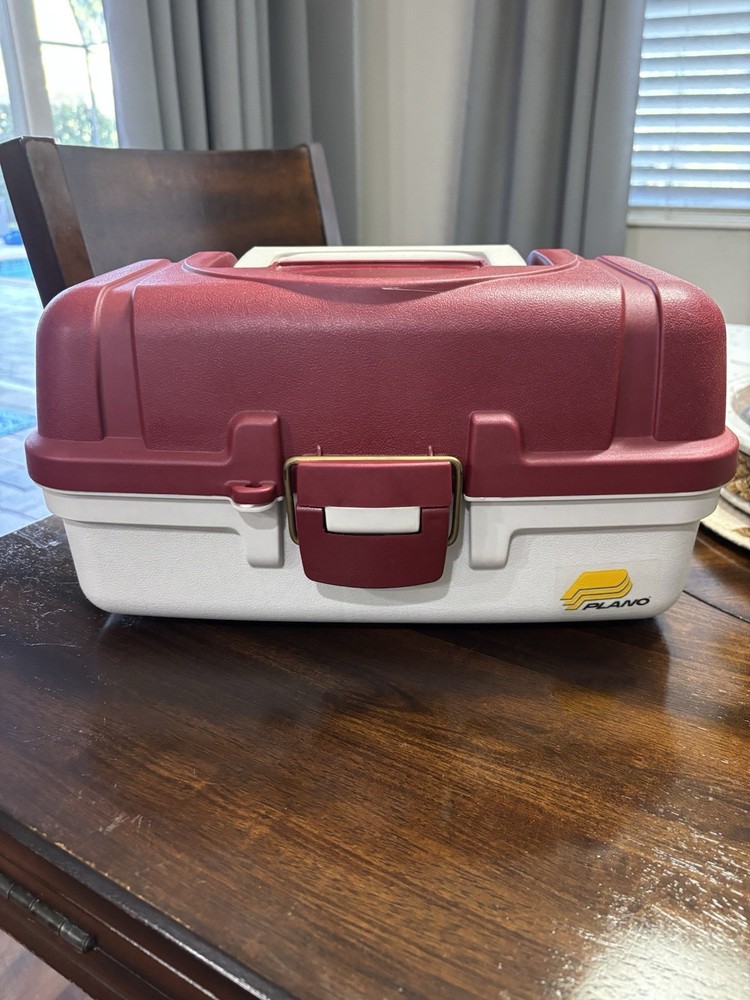 Plano Tackle Box HardCase Fold Flip Top Model 6102 USA Fishing Plastic Hinge