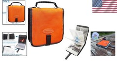 Orange Waterproof Fishing Tackle Binder – 10 Compartment Storage Solution