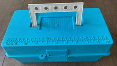 Vintage Old Pal Woodstream Tackle Box/Craft Storage Organizer Chest – Blue
