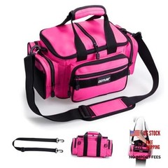 Fishing Tackle Bag, 600D X-Small A:Pink(Without Trays-14.96″x9.06″x7.48″)