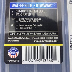 Plano 3400 WATERPROOF FISHING TACKLE BOX 0-Ring Seal
