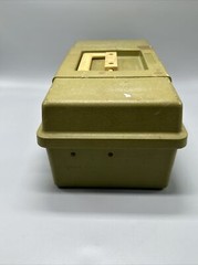 Plano 5410 Green Beige Tackle Box Storage Crafts Tools Vintage With Tray