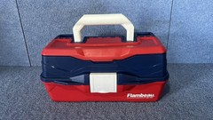 Flambeau “Eagle Claw” Classic Red White & Blue Tackle Box ✅ Excellent Condition