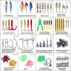 302-Piece Fishing Lure Kit – Ready-to-Use Tackle Box for All Waters