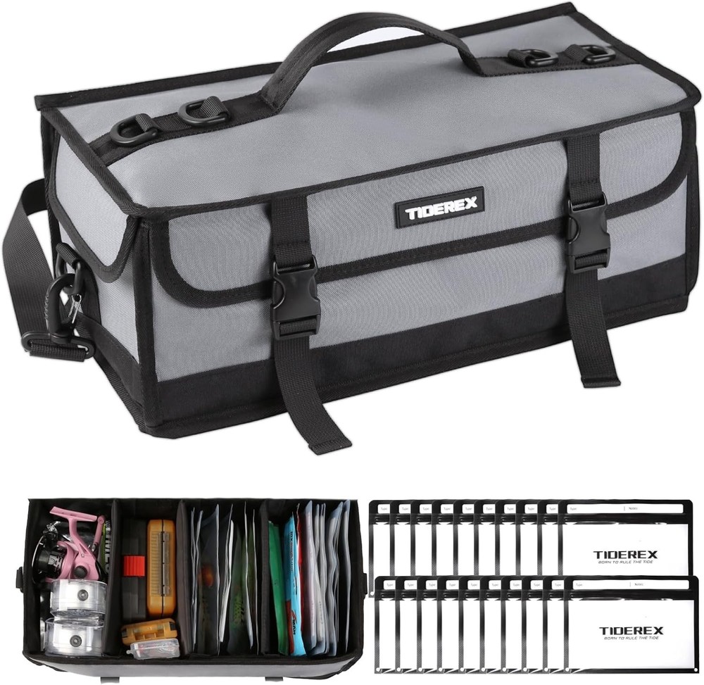 Large Fishing Tackle Bag for Soft Plastic Baits Storage, 20PCS Soft Bait Clea…
