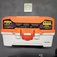 Plano Two-Tray Tacklebox. Two Bonus Compartments. Extra Dividers. Orange& White.